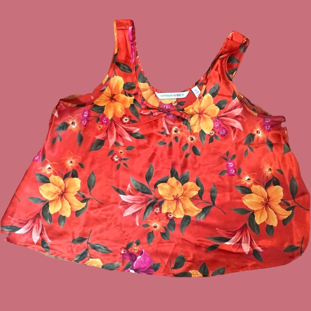 Vintage Victoria’s Secret Floral Silky Tank Top